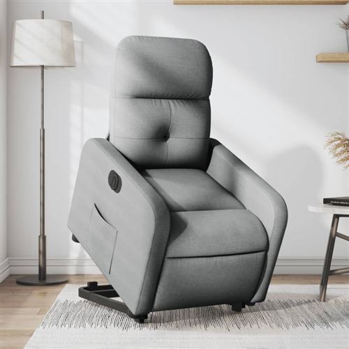 Vidaxl Gris/Clair Fauteuil Inclinable Électrique - Image 2