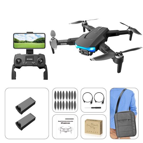 Drone EKASN LS38 Pro GPS Caméra 6K WiFi 5G Grand Angle 120° Deux Caméras Stabilisation d'image EIS avec Sac de Transport -Gris