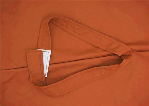 Toile De Rechange Parasol Rond 3m HWC-A96 - 220g/m² Polyester Terracotta - Résistante Intempéries