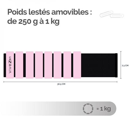 Bala Lot de 2 bracelets (0,5 kg chacun) | Poids réglables pour poignet et cheville | Yoga, danse, barre, pilates, cardio, aérobic, marche | Pride