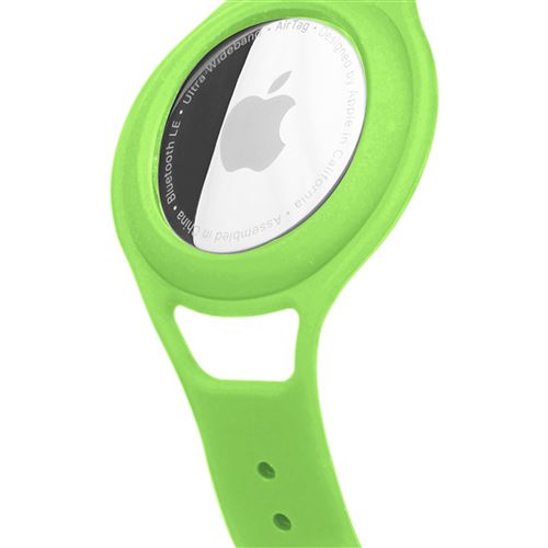 Lot de 2) Bracelet anti-perte pour enfants/adultes pour AirTag, bracelet en  silicone souple, bracelet de montre, étui de protection, support de  couverture pour Apple Air Tag Tracker - Vert 