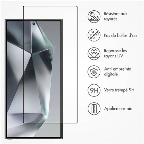 Protection d'écran en verre trempé pour Samsung Galaxy S24 Ultra ACCEZZ®  Transparent - Protection d'écran pour smartphone - Achat & prix