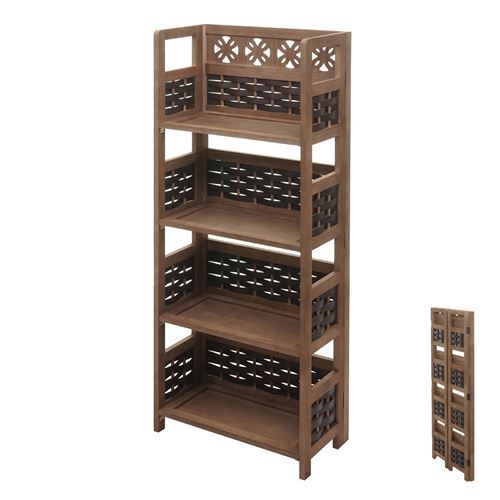 Mendler Étagère En Bois - Brun Foncé - Image 2