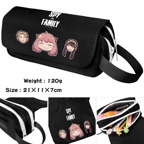 Trousse à crayon Spy x Family pour Garçon et Filles (PC5791) 21x11x7 cm Noir