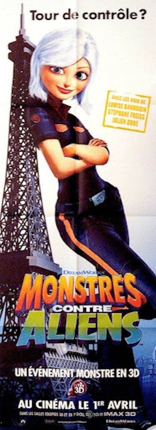 Monstres contre Aliens - 60x160cm - Affiche de cinéma originale pliée