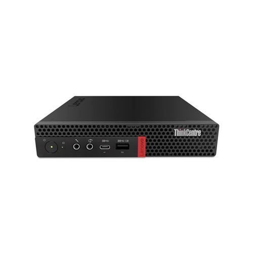 Lenovo ThinkCentre M720q 10T7 - Minuscule Core i3 8100T - RAM 4 Go - HDD 500 Go - UHD Graphics 630 - Gigabit Ethernet - Win 10 Pro 64 bits - moniteur