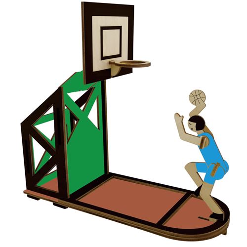 Puzzle 3D 16 pièces - Porte-stylo de basket-ball