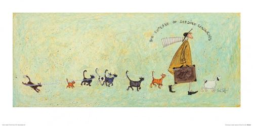 Sam Toft Poster Reproduction - The Suitcase Of Sardine Sandwiches (30x60 cm)