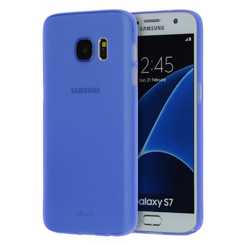 doupi UltraSlim Coque pour Samsung Galaxy S7 (plat) fin mat ultra mince et ultra léger Bumper Cover Housse de Protection Shell Coque, Bleu
