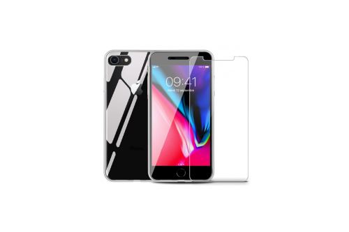 IBROZ Clear case et verre trempé pour Iphone 8 +