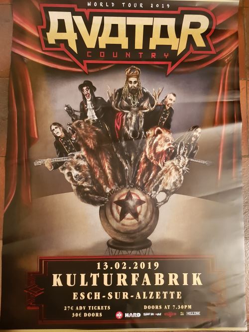 Avatar - Country / World Tour 2019 - AFFICHE État correct - N/A reconditionné disponible sur Fnac