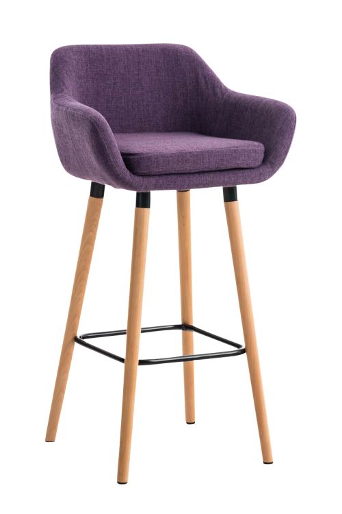 Non Communiqué Violet Clp Tabouret De Bar Grant Tissu