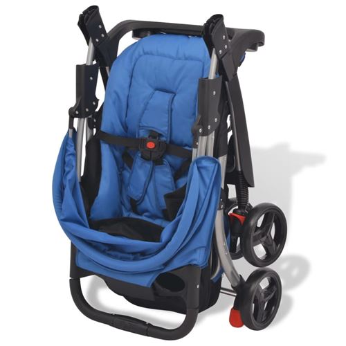 vidaXL Poussette Bleu 102 x 52 x 100 cm