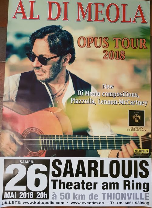 AL DI MEOLA - opus Tour 2018 - AFFICHE