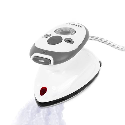 Duronic SI2 Mini Fer à repasser à vapeur avec brosse et pochette de voyage