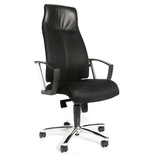 Siège de bureau / Siège pivotant HIGH SIT UP A1.A1, tissu noir, chromé