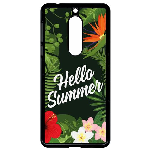 Coque Nokia 5 Hello Summer Tropical Fond Vert 2