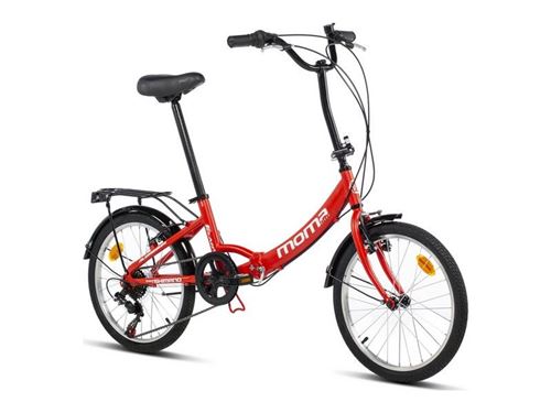 Moma Bikes Vélo de Ville Pliant First Class 20 , Aluminium, SHIMANO 6V, Selle Comfort - Taille Unique