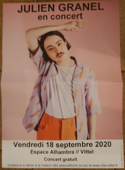 Julien GRANEL - En Concert 2020 - 30x42cm - Affiche