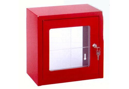 Boitier sous verre dormant - Dimensions : 450 x 450 x 250