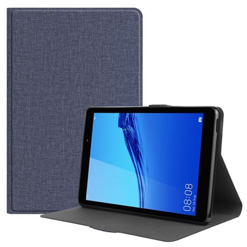 Etui en PU texture de tissu avec support bleu pour votre Huawei MatePad T8