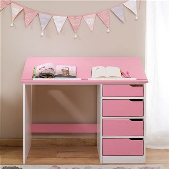 Bureau Enfant Avec Chaise AIYAPLAY - Table D'Étude Avec Tiroir, Dossier Ourson - 3 à 8 Ans (Vert)