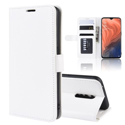 Etui en PU cheval fou avec support blanc pour votre Oppo Reno Z