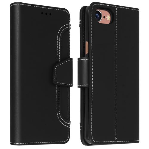 Housse pour iPhone SE 2022 2020 et 8 7 6S 6 avec Fonction Support Avizar Noir