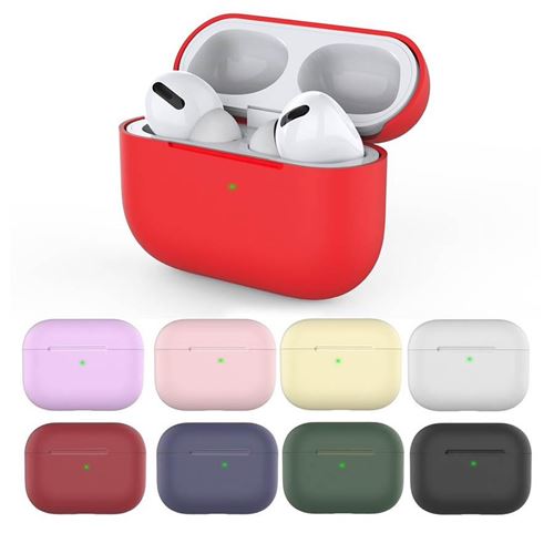 Coque Silicone pour AirPods Pro APPLE Boitier de Charge Grip Housse Protection (BLANC)