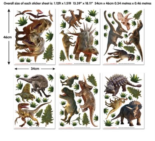 Stickers Monde des dinosaures Walltastic
