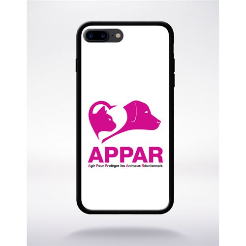 Coque association appar reunion portrait compatible apple iphone 7 plus bord noir silicone