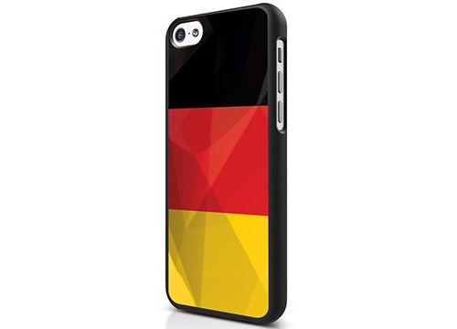 Coque arrière rigide noire pour iPhone 4/4s avec motif drapeau Allemagne