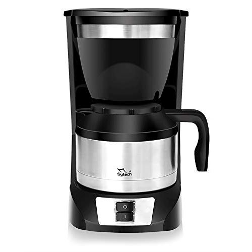 Sytech à café électrique de Goutte à Goutte avec Bol Thermique, Noir, 1.0 L