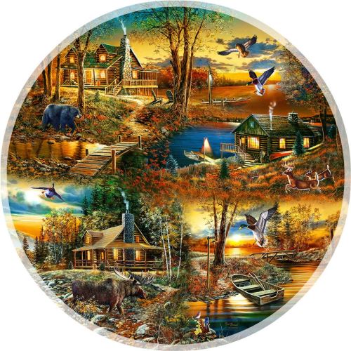 Cabins in the Woods - A 1000 Piece Jigsaw Puzzle by SunsOut