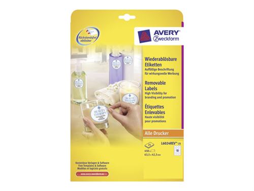 Avery L6024REV - étiquettes - 450 unités