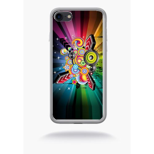 Coque Tag Music Compatible Apple Iphone 7 Silicone Blanc Mat