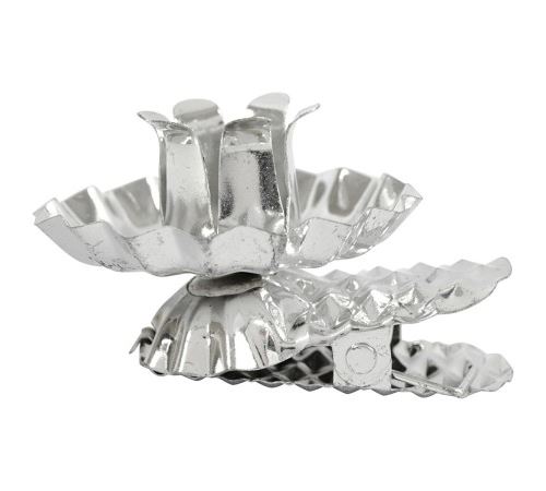 Pinces à bougies - Argenté - 8 pcs