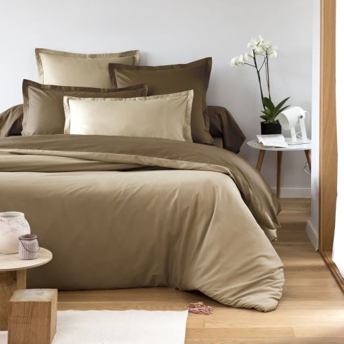 Tradition Des Vosges Housse De Couette Bicolore Lin Taupe Achat Prix Fnac