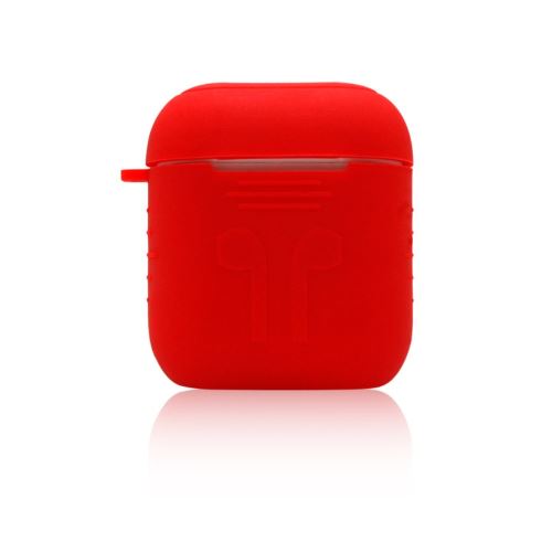 Coque en silicone moelleux rouge pour votre Apple AirPods