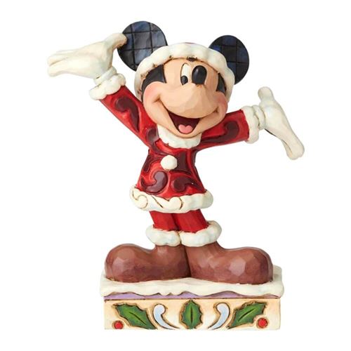 Disney Traditions Mickey Mouse 'Tis a Splendid Season' Figurine