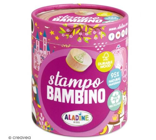Kit de tampons bois Stampo Bambino - Princesse - 8 pcs