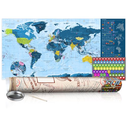 Carte à gratter - Carte bleue - poster (version anglaise) -