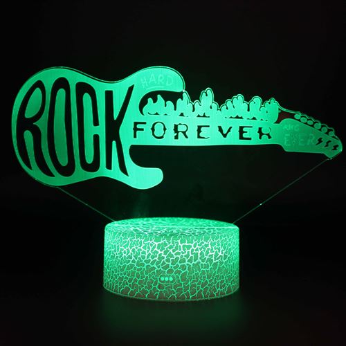 Lampe 3D Tactile Veilleuses Enfant 7 Couleurs avec Telecommande - Guitare #351
