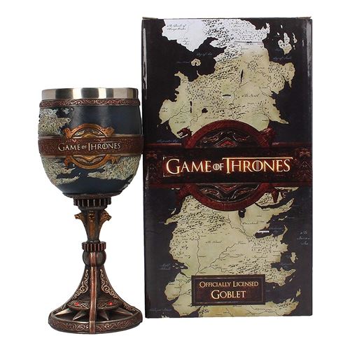 Jeu de vin Thrones verre deluxe Les Sept Royaumes 190ml 17cm