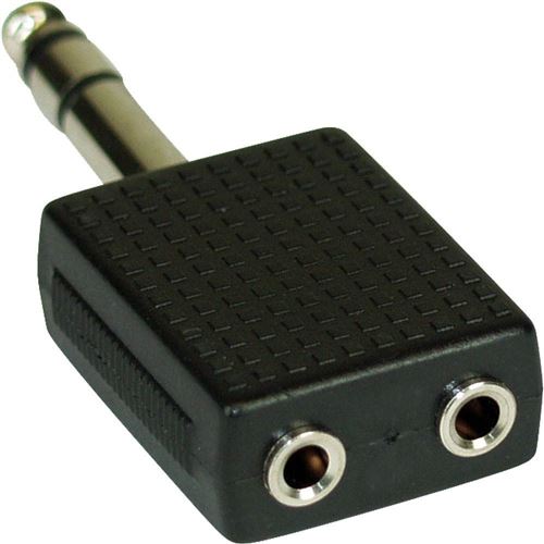 InLine - 19919 - Adaptateur audio, fiche jack 6,3 mm à 2 prises jack de 3,5 mm, stéréo, répartiteur, noir