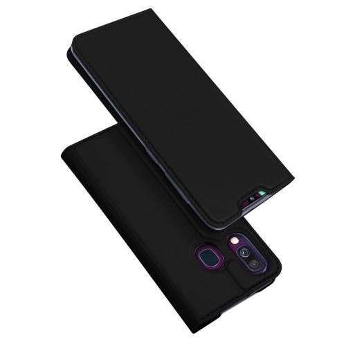 Etui en PU Skin Pro Series stand flip noir pour votre Samsung Galaxy A40