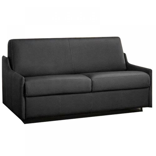 Canapé lit 3 places LUNA convertible ouverture EXPRESS 140cm, microfibre gris graphite