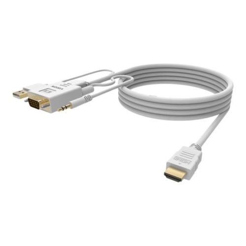 VISION Techconnect Câble vidéo-audio HDMI - VGA - audio - USB USB, HD-15, mini jack stéréo (M) pour HDMI (M) 2 m noir vis…