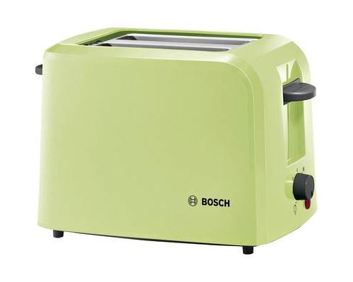 Bosch CompactClass TAT3A016 - Broodrooster - 2 plak - 2 Slots - black/gray/green