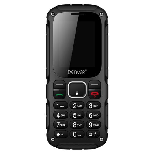Téléphone portable pour personnes âgées Denver Electronics WAS-18110M 1,77 TFT SMS DUAL SIM MICRO USB Noir